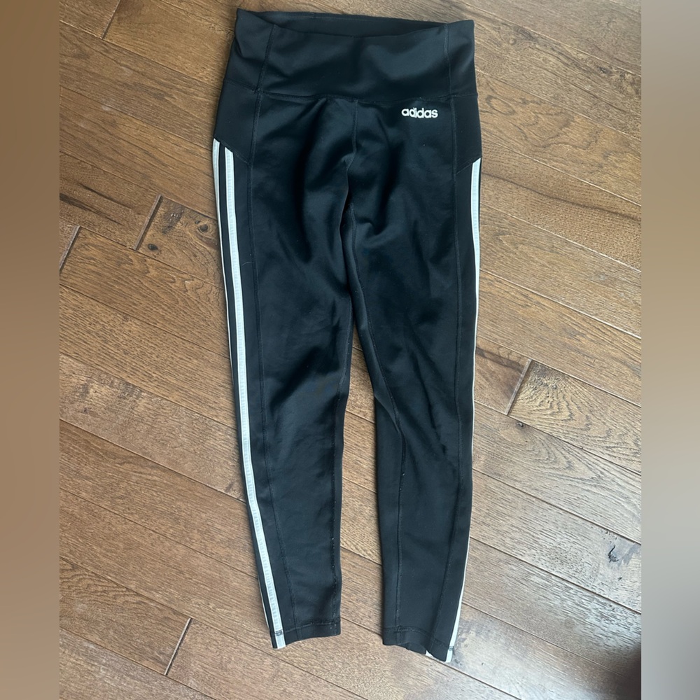 Adidas Black Leggings with Subtle Branding
